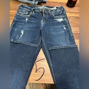 women’s silver jeans